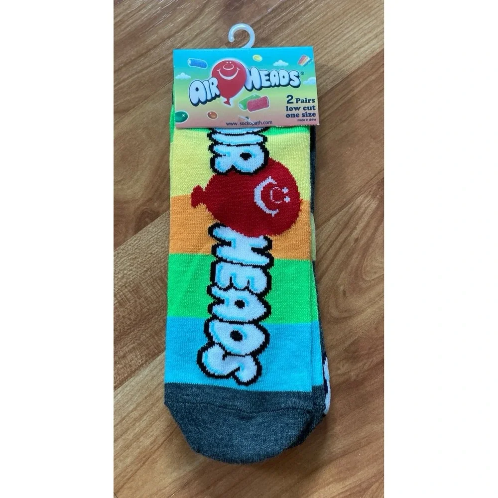 NEW ~ AIRHEADS ~ 2 PAIRS LOW‎ CUT SOCKS ~ SHOE SIZE:  MEN = 8-12 ~ WOMEN = 9-14